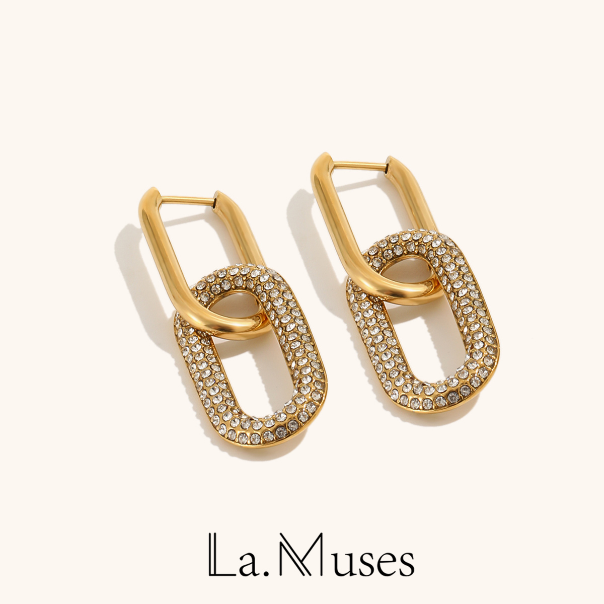 Streetwear Brand Accessories - Pendientes colgantes con diseño de doble