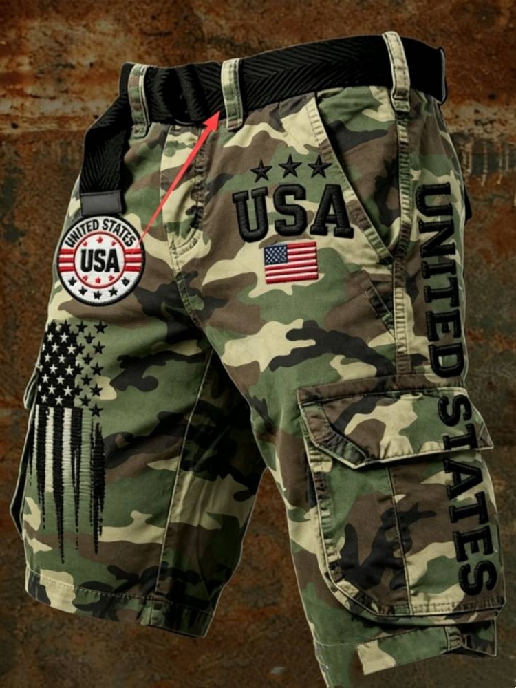 Corteiz Cargo Pant - Pantalones cortos tipo cargo de camuflaje