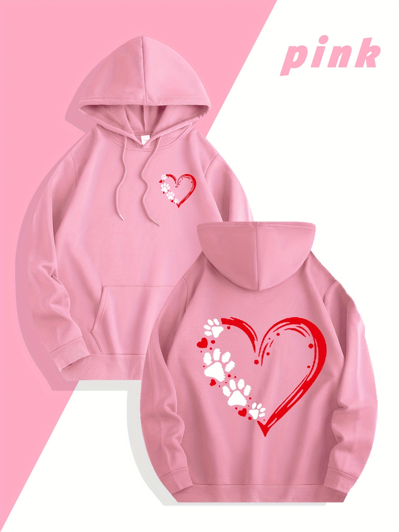 Streetwear Brand Heart - Sudadera con Estampado de Corazón de