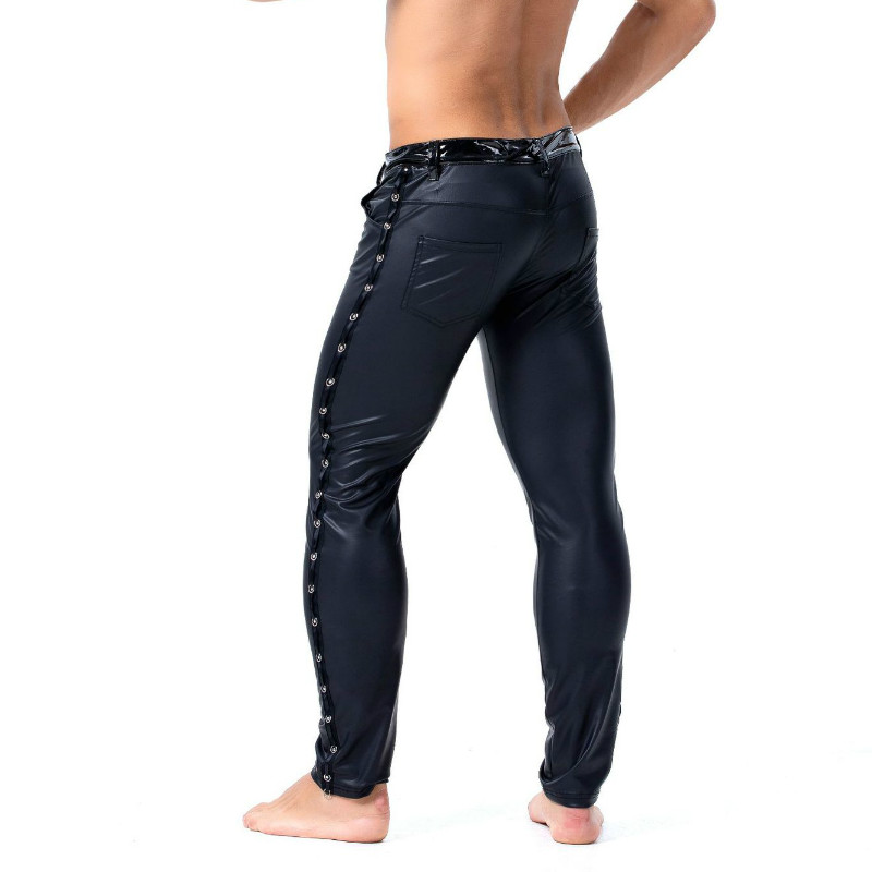 Pantalones de cuero sintético  - Streetwear Brand For Men reseña y precio
