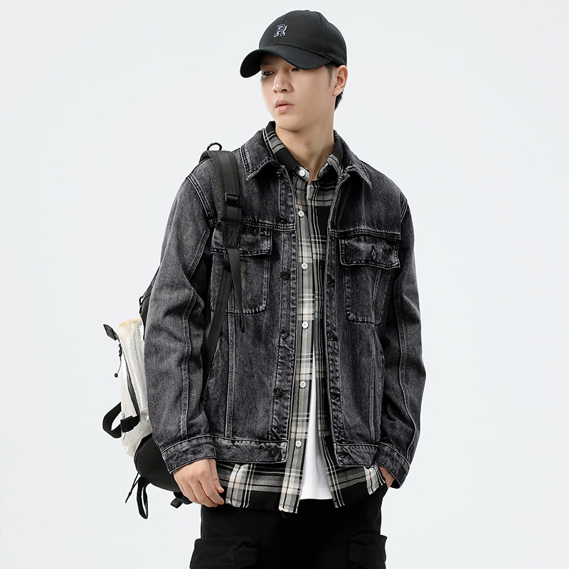 Chaqueta vaquera gris de talla - Streetwear Brand For Men reseña y precio