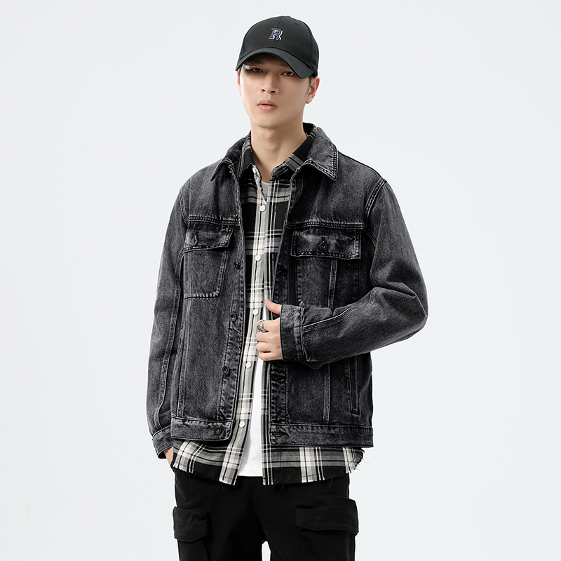 Chaqueta vaquera gris de talla - Streetwear Brand For Men reseña y precio